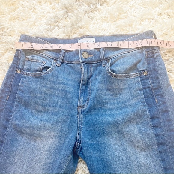 LOFT | Two Toned Modern Skinny Jeans, Rae Hem Size 28 - Picture 9 of 11